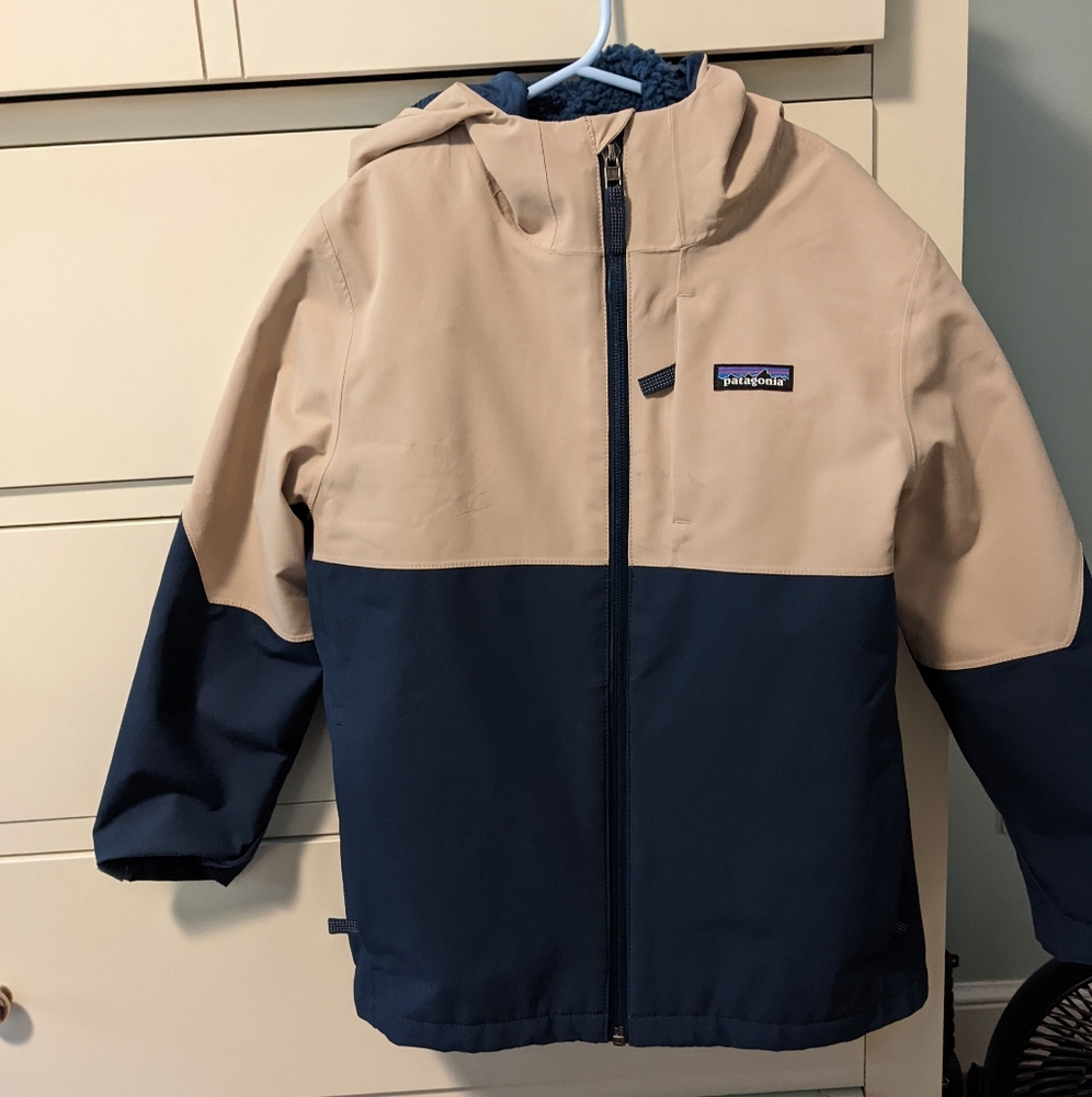 Patagonia Kids' Tan and Blue Jacket